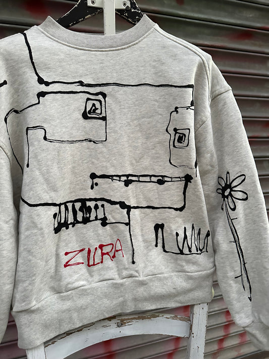 07 Zura Wear - 'Angel with Flowers' Studio Sweatshirt